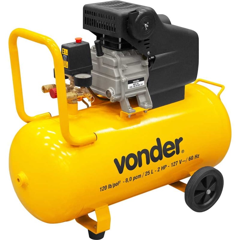 Motocompressor de ar, 8,0 pcm, 25 litros, 127 V~