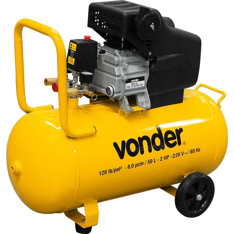 Motocompressor de ar, 8,0 pcm, 50 litros, 220 V~