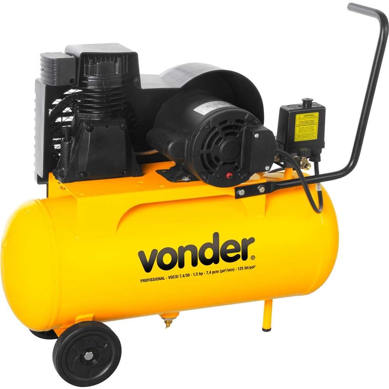 Compressor de ar VDCSI 7,4/30, 1,5 cv monofásico, 127 V ~