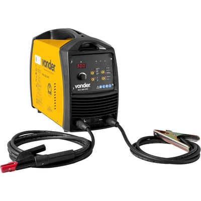 Inversor para solda com eletrodo e TIG, 300 A, RIV300 PFC, com display digital, alimentação automática monofásico e trifásico