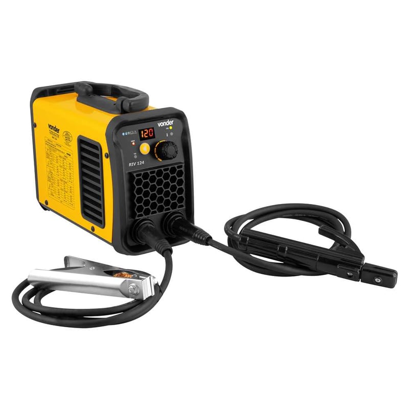 Inversor para solda com eletrodo e TIG, 120 A, RIV 124, com display digital, monofásico, 127 V~ - 220 V~ - Seleção automática