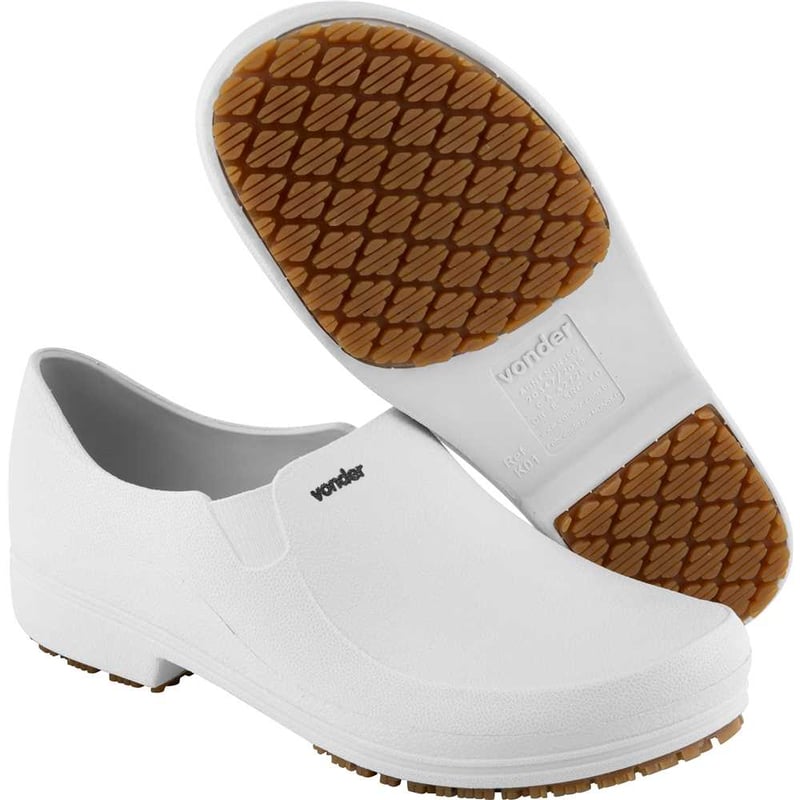 Sapato ocupacional classic, com salto, branco, n° 40