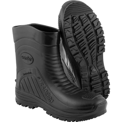 Bota de PVC preta, cano médio, sem forro, 43