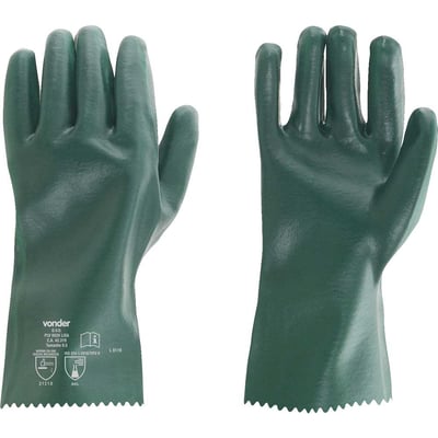 Luva de PVC lisa com forro, 26 cm