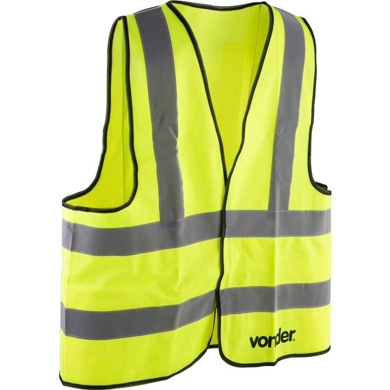 Colete refletivo tipo blusão, sem bolso, amarelo