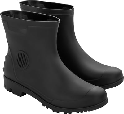 Bota de PVC preta, cano 3/4, sem forro, 40