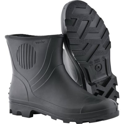 Bota de PVC preta, cano 3/4, com forro, 37/38