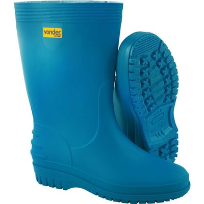 Bota de PVC, azul, com forro, 40/41