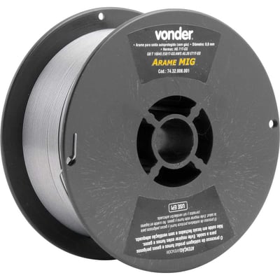 Arame Autoprotegido 0,8 mm, carretel plástico de 1 kg, sem gás
