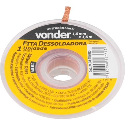 Fita malha dessoldadora 1,5 mm x 1,5 m
