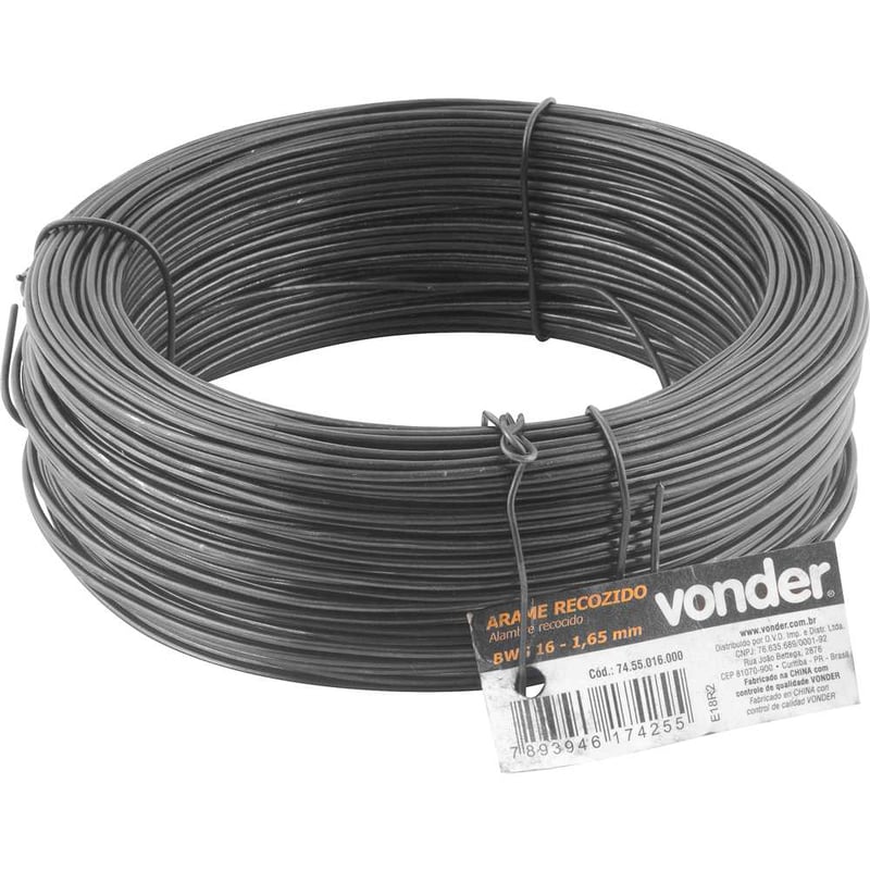 Arame recozido BWG 16, rolo com 1,0 kg