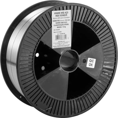 Arame MIG aço inox ER309LSi, 0,8 mm, carretel com 15 kg