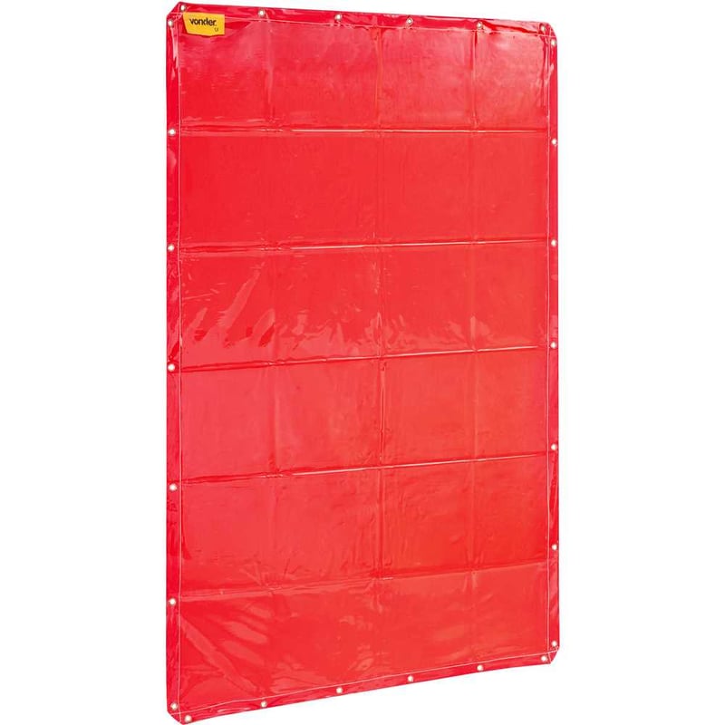 Cortina de proteção para solda, laranja, 1,22 m x 1,78 m