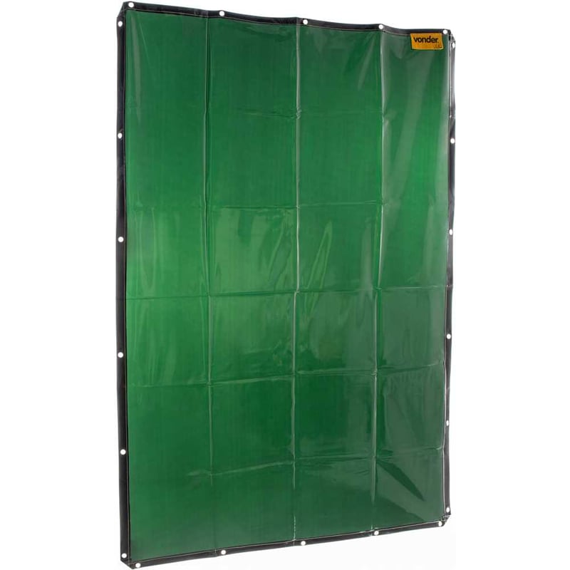 Cortina de proteção para solda, verde, 1,22 m x 1,78 m