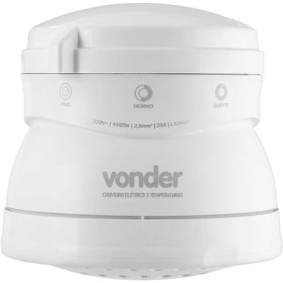 Ducha 3 temperaturas, 4.400 W, 220 V~, branca