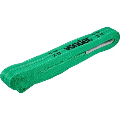 Cinta para elevação de cargas 7:1, 5,0 m, 2,0 tf, verde, CE 250