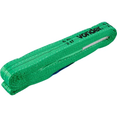 Cinta para elevação de cargas 7:1, 6,0 m, 2,0 tf, verde, CE 260