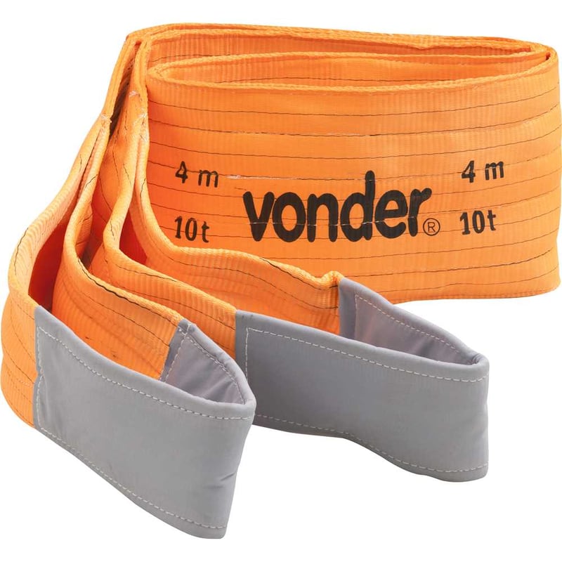 Cinta para elevação de cargas 7:1, 4,0 m, 10,0 tf, laranja, CE 1040