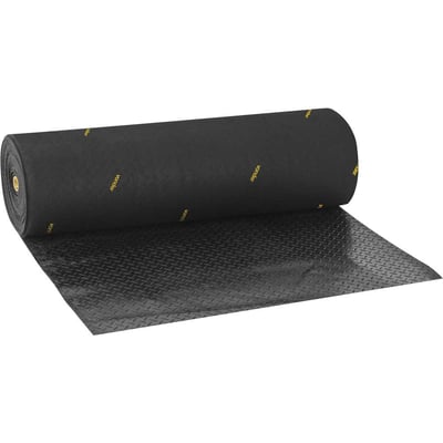 Piso de borracha antiderrapante, tipo diamante, 2,5 mm, preto