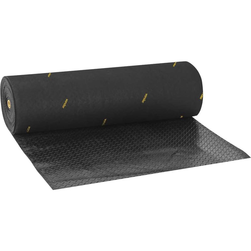 Piso de borracha antiderrapante, tipo diamante, 2,5 mm, preto