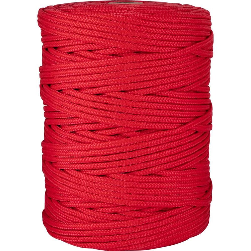 Corda multifilamento trançada 6,0 mm x 191 m, vermelha