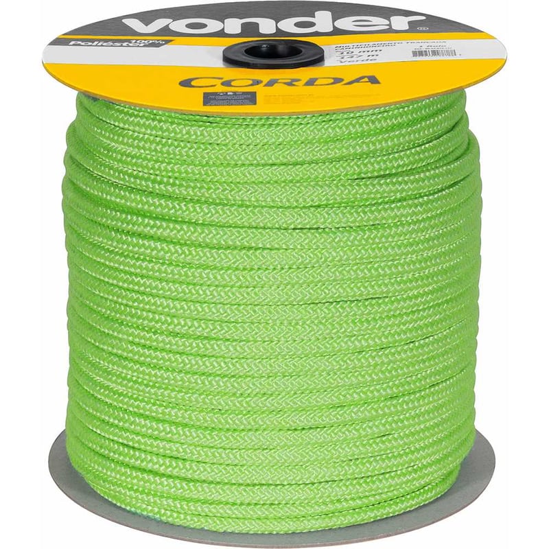 Corda caminhoneiro trançada, 10 mm x 147 m, verde
