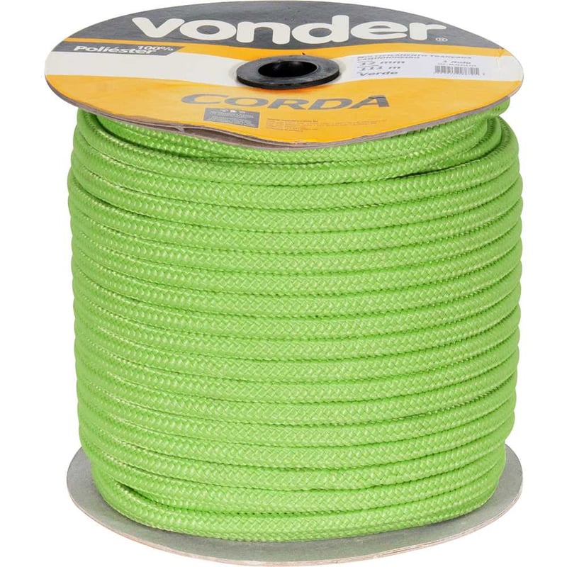 Corda caminhoneiro trançada, 12 mm x 111 m, verde