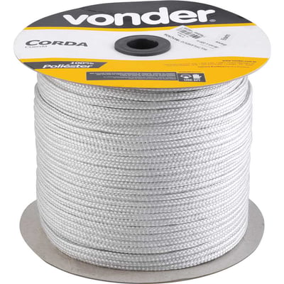 Corda multifilamento trançada, 8 mm x 228 m, branca