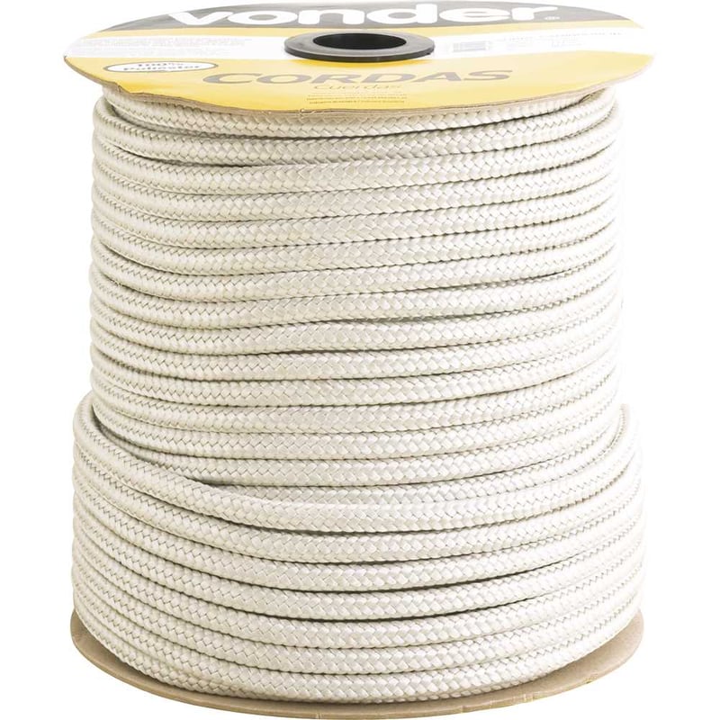 Corda multifilamento trançada, 12 mm x 111 m, branca