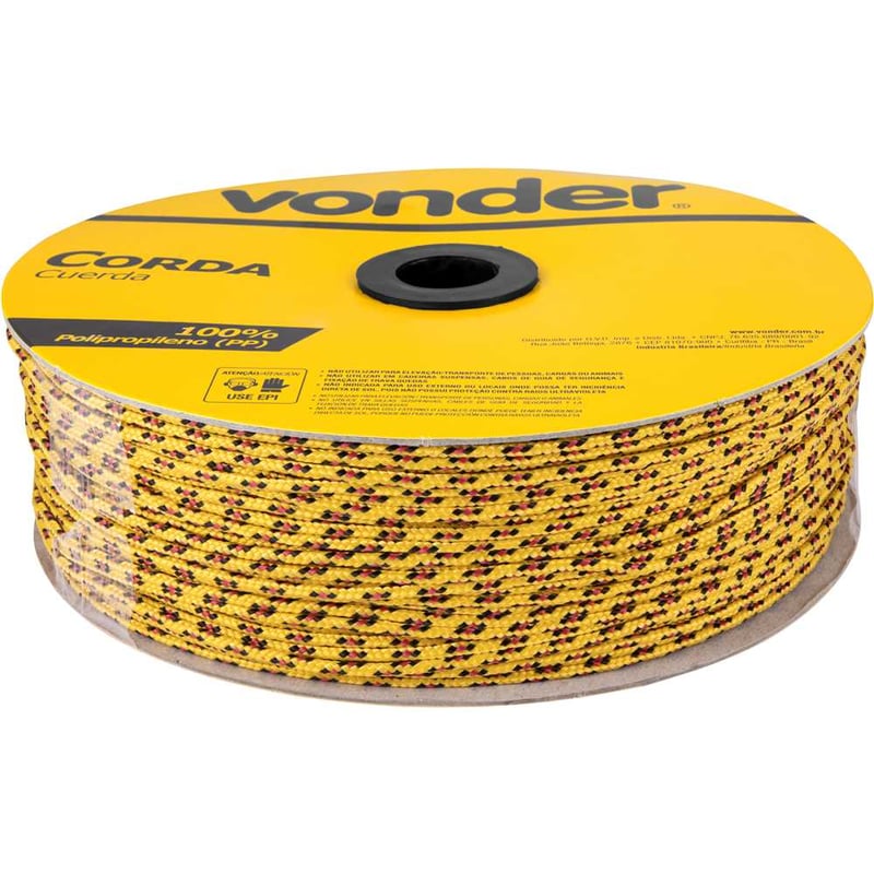 Corda multifilamento trançada 4,0 mm x 360 m, cores diversas