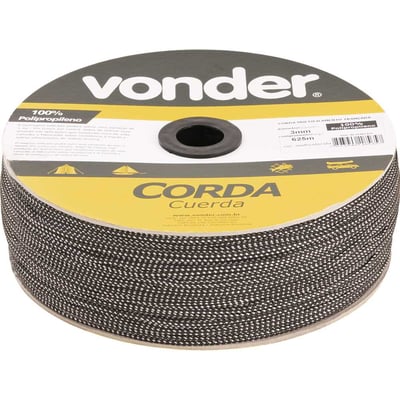 Corda multifilamento trançada 6,0 mm x 165 m, cores diversas