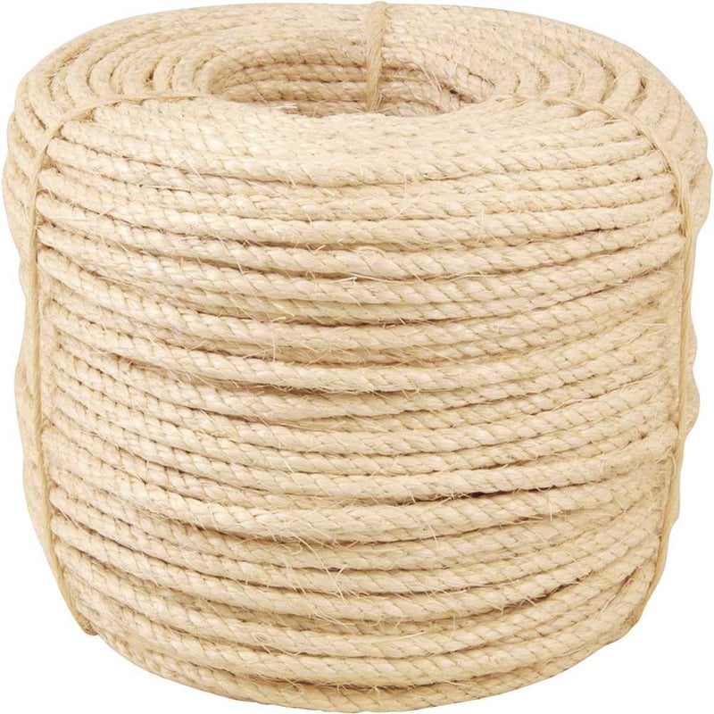 Corda de sisal 6 mm x 220 m, 3 pernas