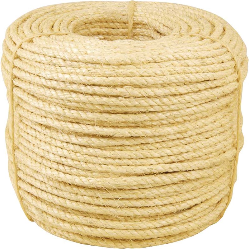 Corda de sisal 8 mm x 220 m, 3 pernas