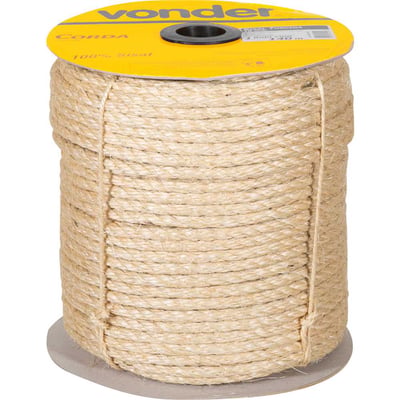 Corda de sisal 10 mm x 140 m, 3 pernas