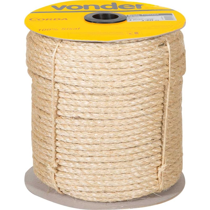 Corda de sisal 10 mm x 140 m, 3 pernas
