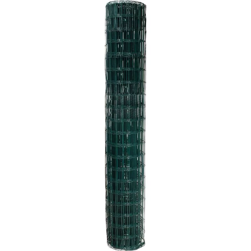 Tela alambrado, verde, malha 10 cm x 5 cm, fio 2,5 mm, com 2,0 m x 25 m (altura x comprimento)