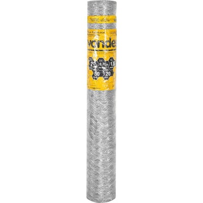 Tela metálica hexagonal, galinheiro, malha 2", 22 BWG x 1,8 m, com 50 m
