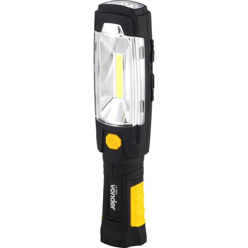 Lanterna recarregável de inspeção, 3 W COB + 6 LEDs