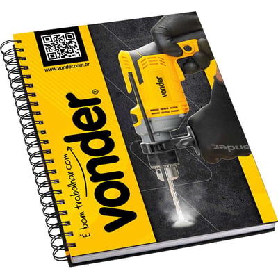 Caderno espiral com capa dura