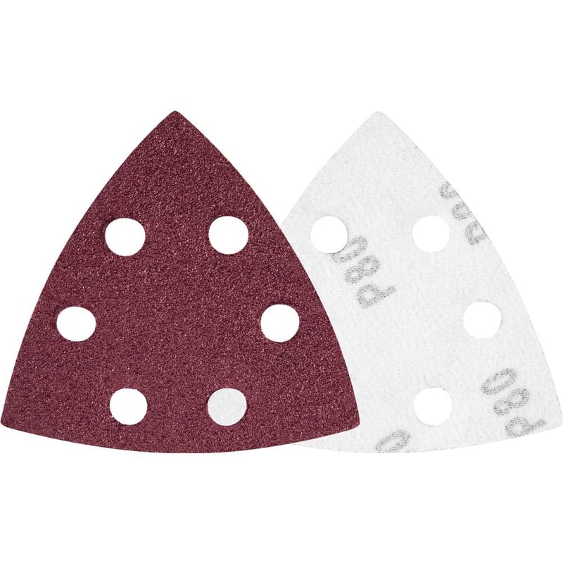 Lixa triangular com costado em pluma, grão 80, para lixadeira multifunção