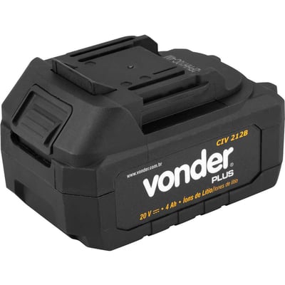 Bateria 20,0 V, íons de lítio, 4,0 Ah, para CIV 122B, CIV 124CB, CIV 212B, CIV 234B e CIV 342B VONDER PLUS