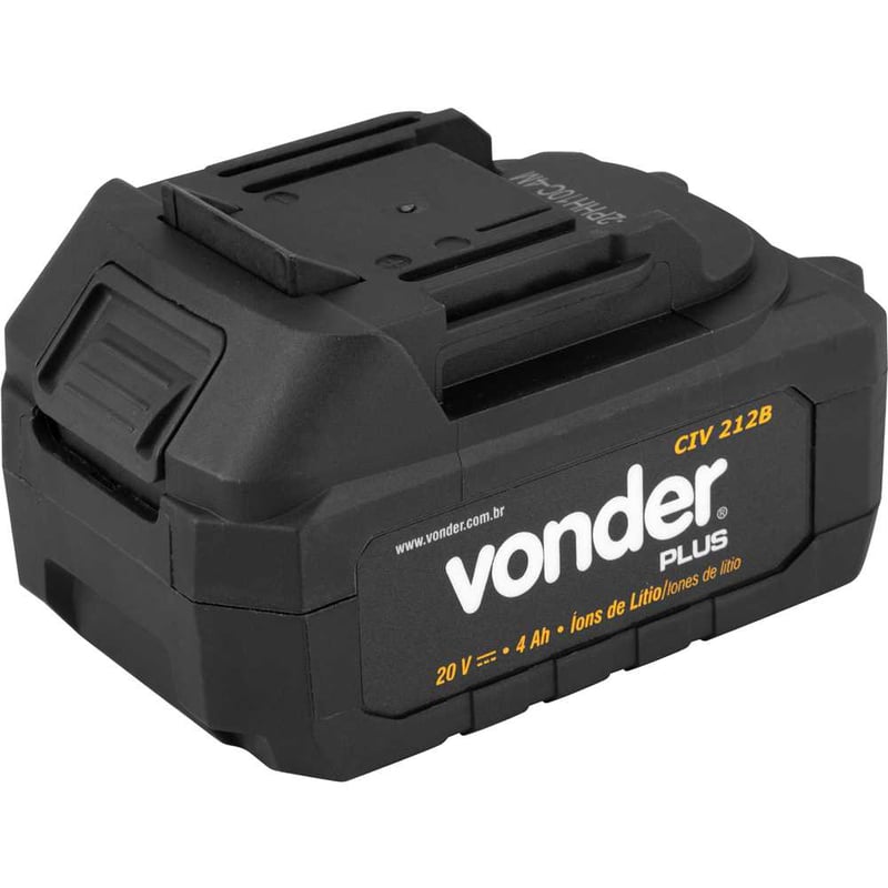 Bateria 20,0 V, íons de lítio, 4,0 Ah, para CIV 122B, CIV 124CB, CIV 212B, CIV 234B e CIV 342B VONDER PLUS